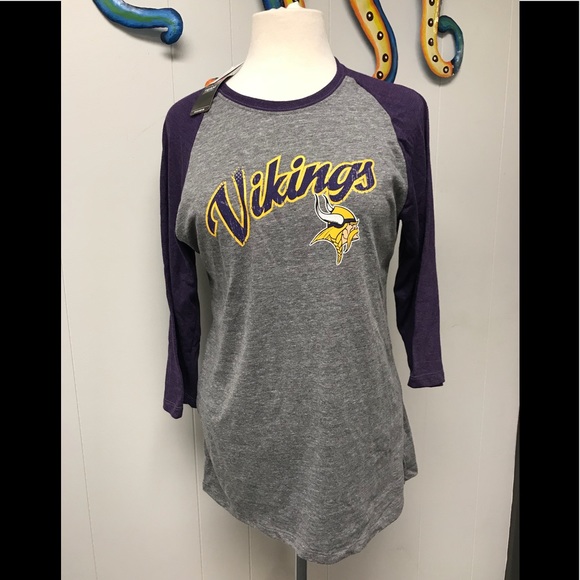 Team Apparel Tops - Vikings 3/4 Sleeve Raglan